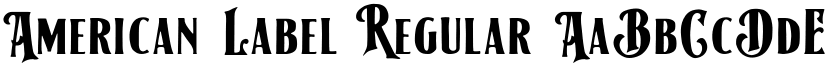 American Label Regular font