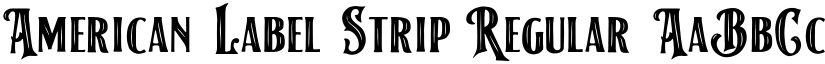 American Label Strip Regular font