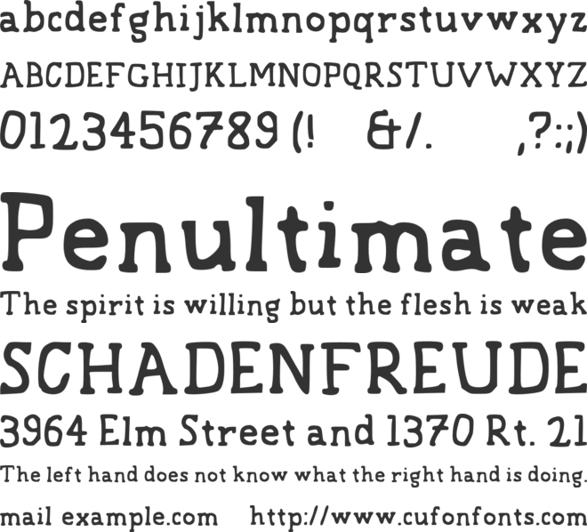 Wonderingserif font preview