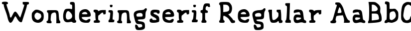 Wonderingserif Regular font