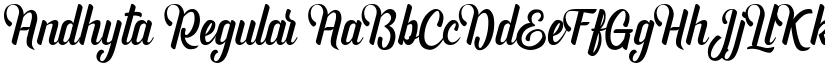 Andhyta Regular font