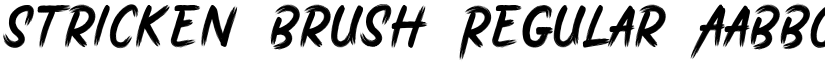 Stricken Brush Regular font