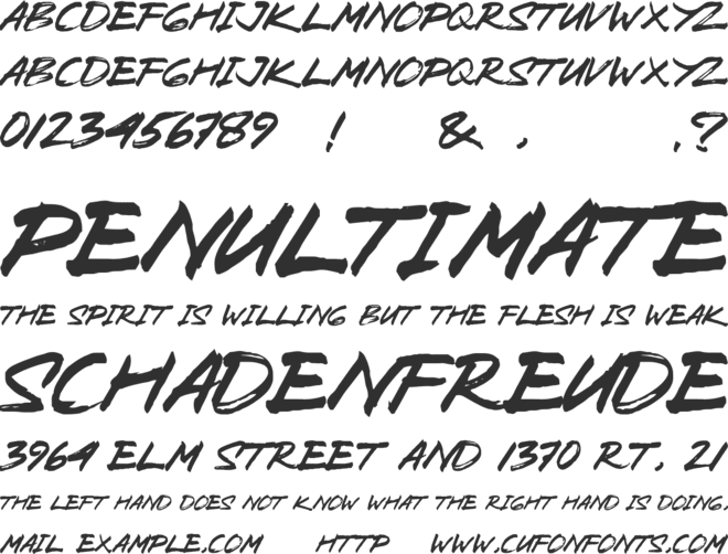 Zombie Carshel font preview