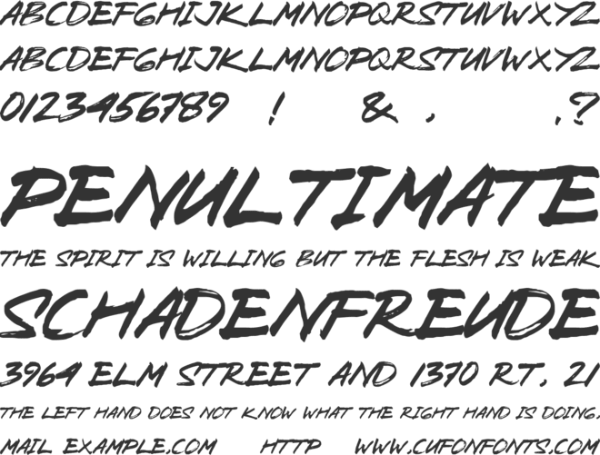 Zombie Carshel font preview