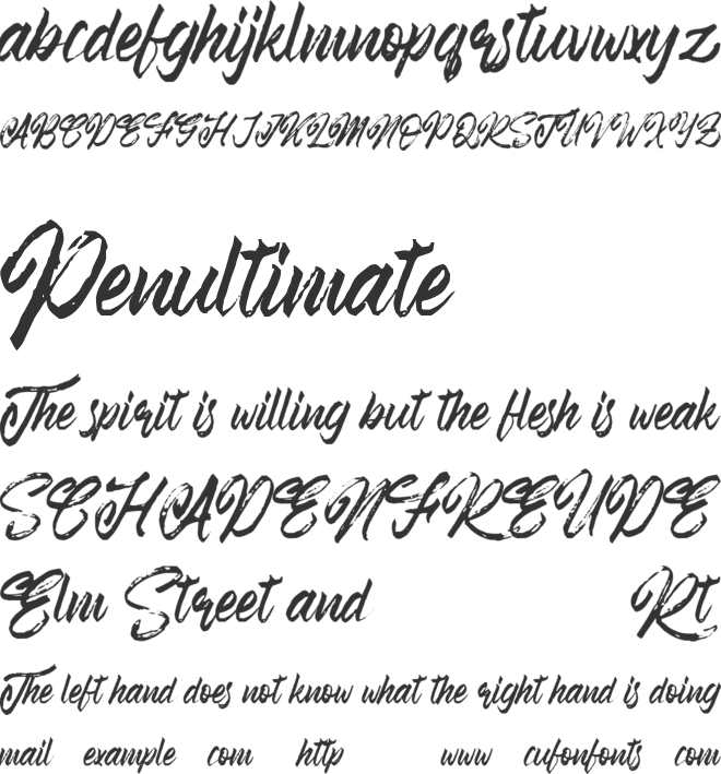 Ramphobias font preview