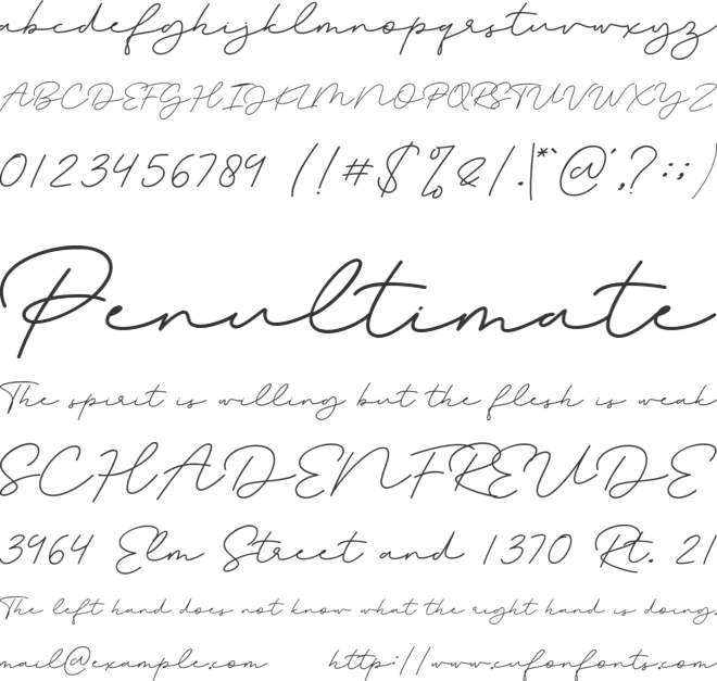 Magenta font preview