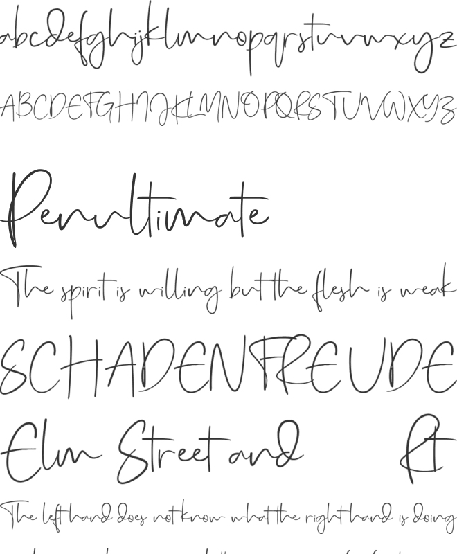 Real Kindly font preview