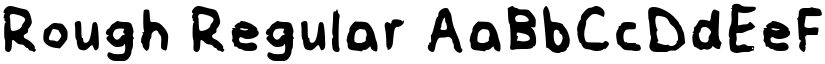 Rough Regular font