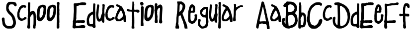 School Education Regular font