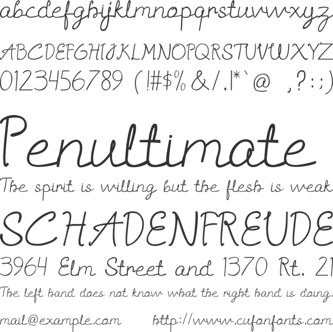 Sannisa font preview