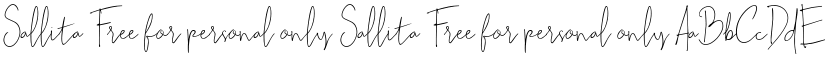 Sallita Free for personal only Sallita Free for personal only font