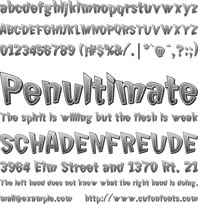 Chicken Butt font preview