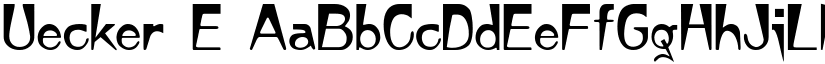 Uecker E font