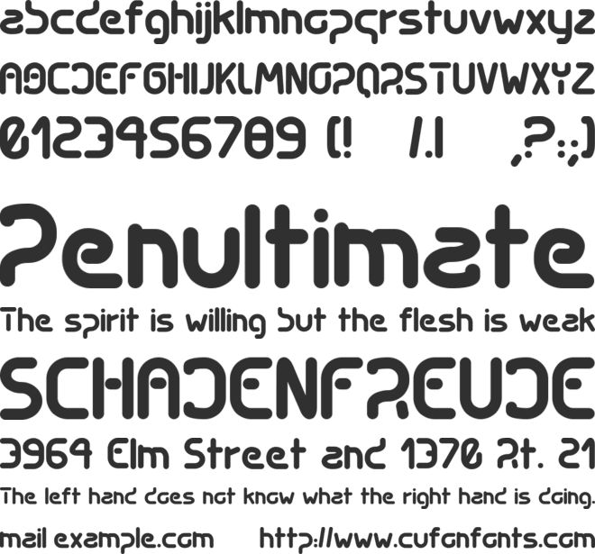 Swish font preview