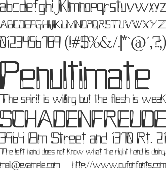 Holitter Hollow font preview