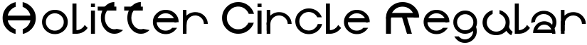 Holitter Circle Regular font