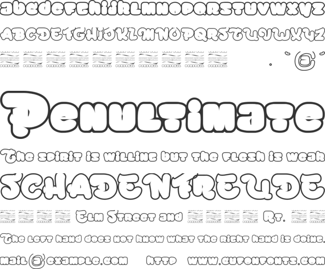 Chicago Eskimo font preview