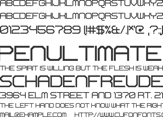 Reactor Sans font preview