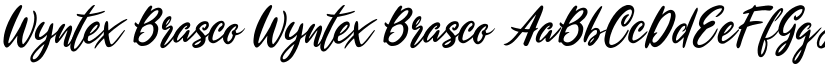 Wyntex Brasco Wyntex Brasco font
