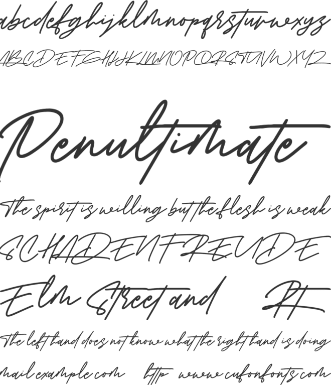 Amberla Free font preview