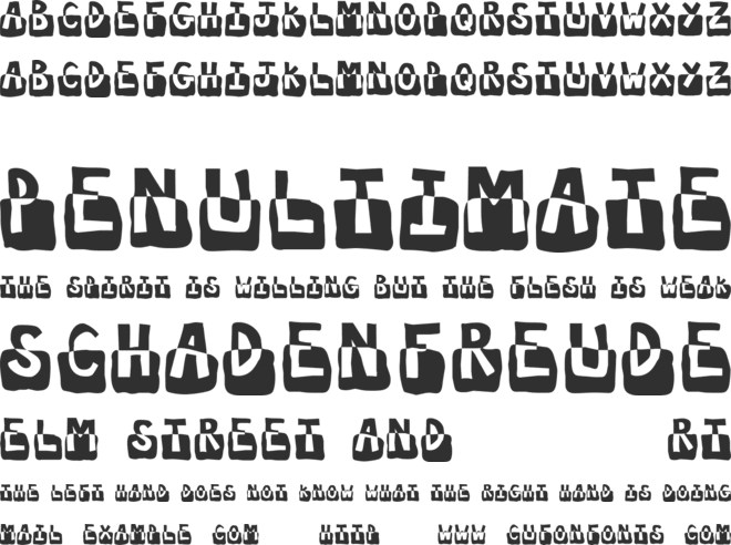 Submerged font preview