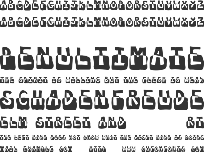 Submerged font preview