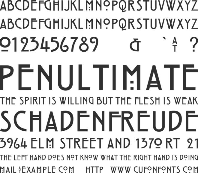 Hill House font preview
