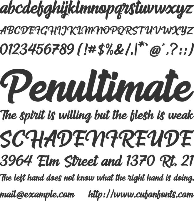 Radiant font preview