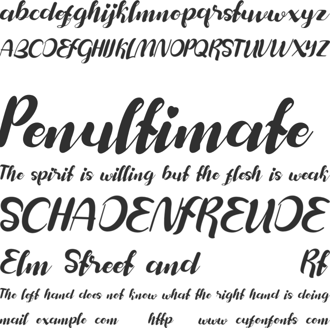 Maylanie font preview