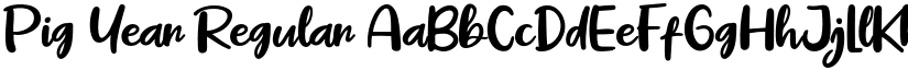 Pig Year Regular font