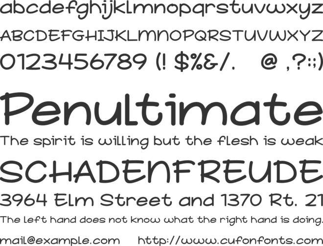 School Story font preview