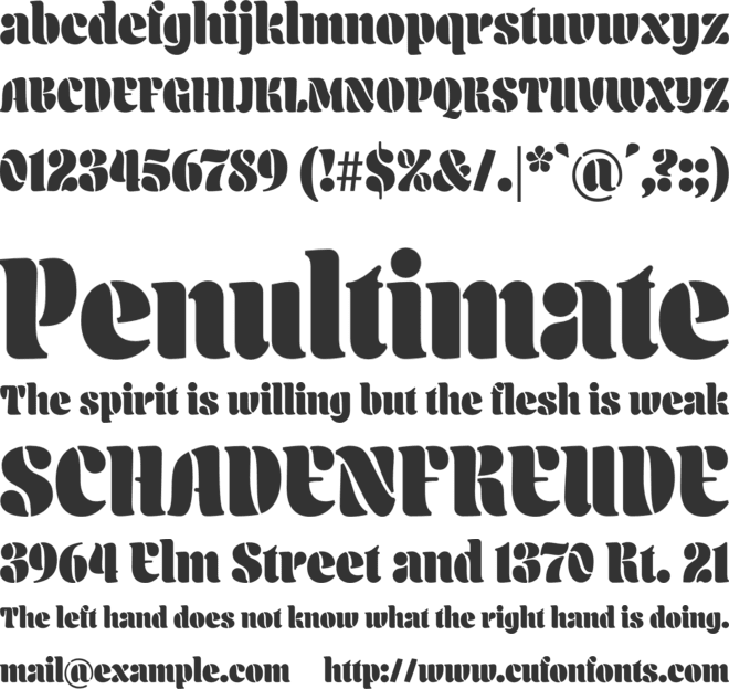 Aromatron font preview