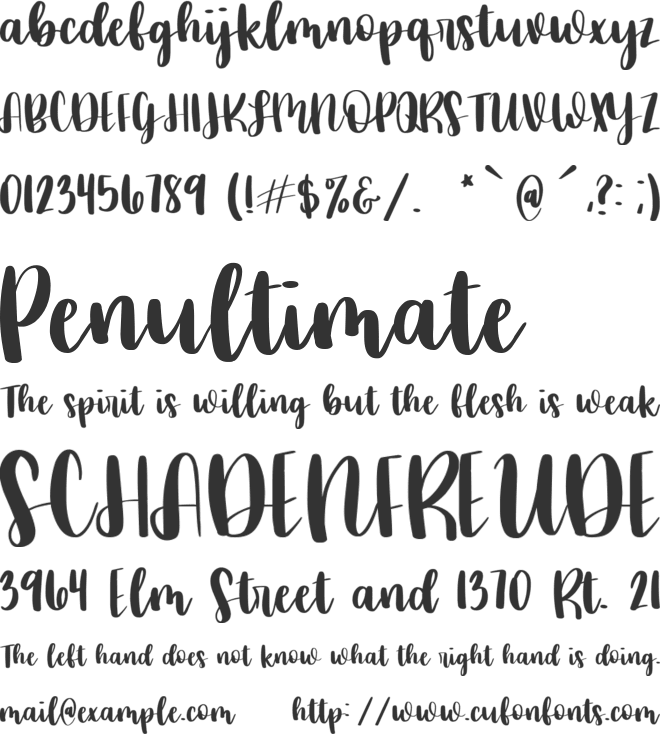 Thursday Vibin font preview