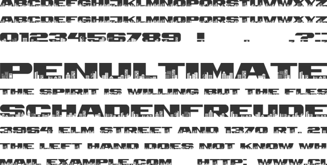 Townscape font preview