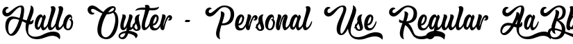 Hallo Oyster - Personal Use Regular font