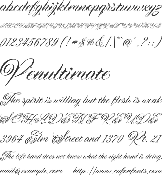 Gibrael font preview