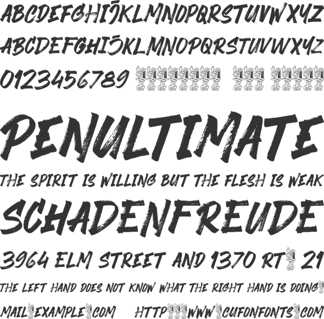 Black Finger font preview