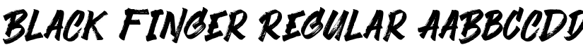 Black Finger Regular font