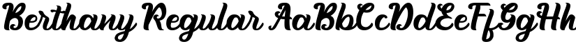 Berthany Regular font