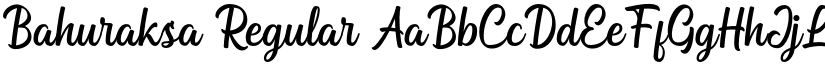 Bahuraksa Regular font
