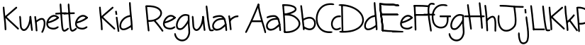 Kunette Kid Regular font