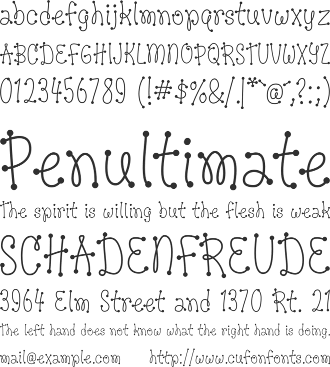 Dots of Fun font preview