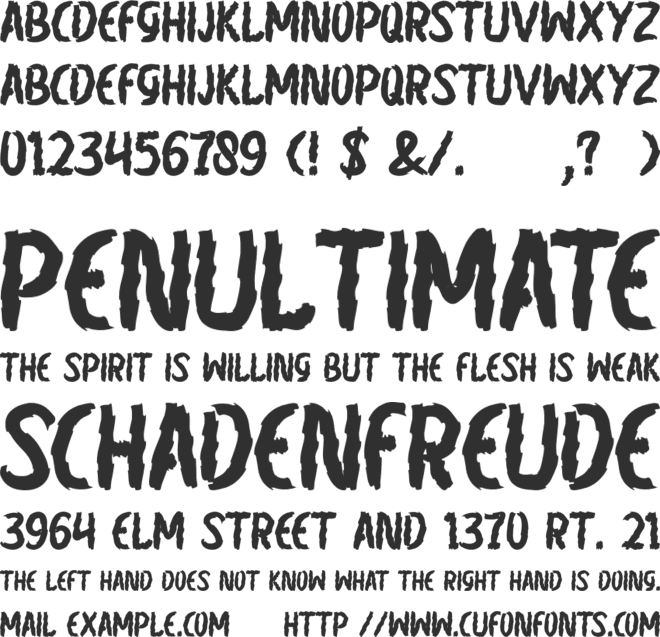 mountain font preview