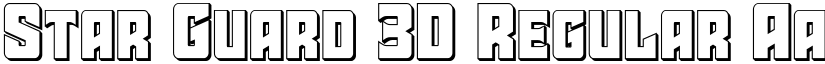 Star Guard 3D Regular font
