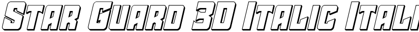 Star Guard 3D Italic Italic font