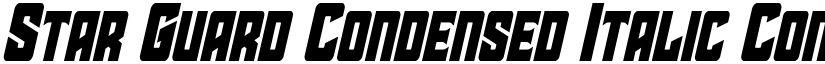 Star Guard Condensed Italic Condensed Italic font
