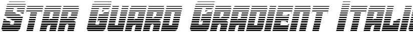 Star Guard Gradient Italic Italic font