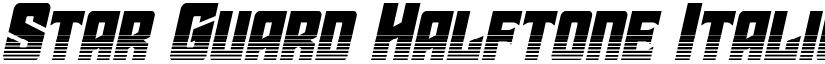 Star Guard Halftone Italic Italic font