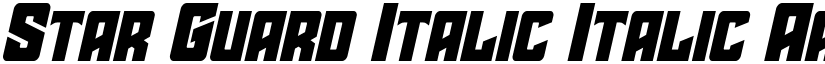 Star Guard Italic Italic font