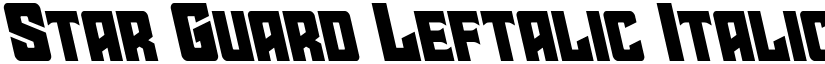 Star Guard Leftalic Italic font